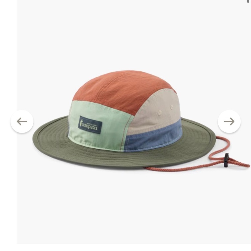 cotopaxi Multicolor Patchwork Bucket Hat - Orange, Olive, Mint, Blue, Cream